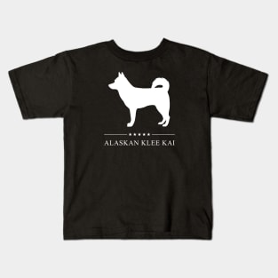 Alaskan Klee Kai White Silhouette Kids T-Shirt